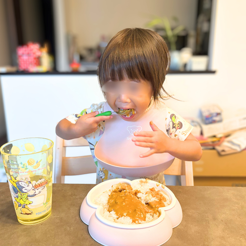 お子さまカレーを食べた感想の写真